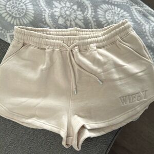 SIX STORIES wifey cotton athletic shorts